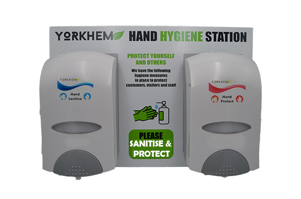 Yorkhem Hand Hygiene Station. Sanitise and Protect Bulk Fill (Sanitiser and Barrier Cream)- CL-YK-HHS5