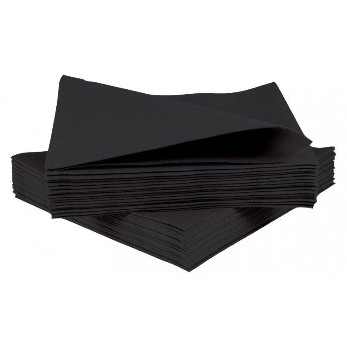 40cm 2ply Black Napkins - DIS-NAP-40/2-B