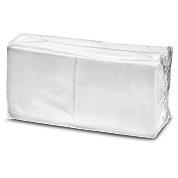 White Cocktail Napkins 4000- DIS-NAP-C/2-W