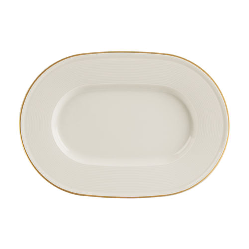 Line Gold Band Oval Plate 31cm - 115831GB (Pack of 6)