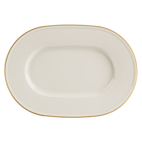 Line Gold Band Oval Plate 34cm - 115834GB (Pack of 6)