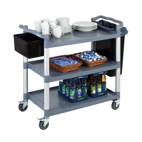 Polprop/Aluminium 3 Tier Serving Trolley - 11945 (Pack of 1)