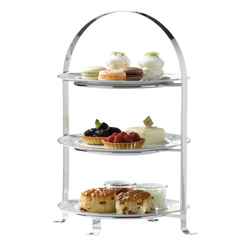 3 Tier Chrome Serving Stand (max 26cm plates) - 33217 (Pack of 1)
