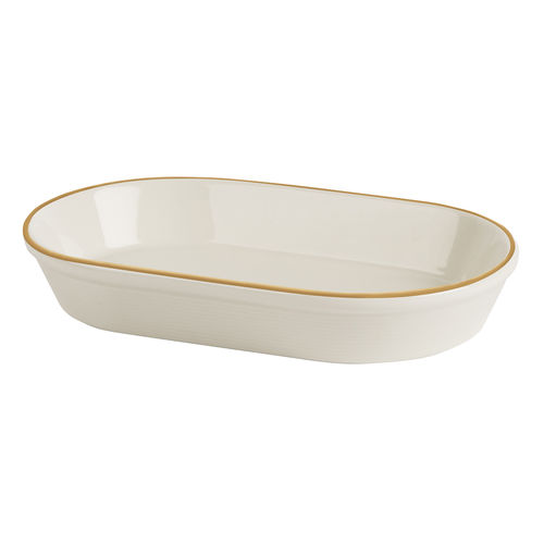 Line Gold Band Oval Salad Dish 16cm - 355819GB (Pack of 6)