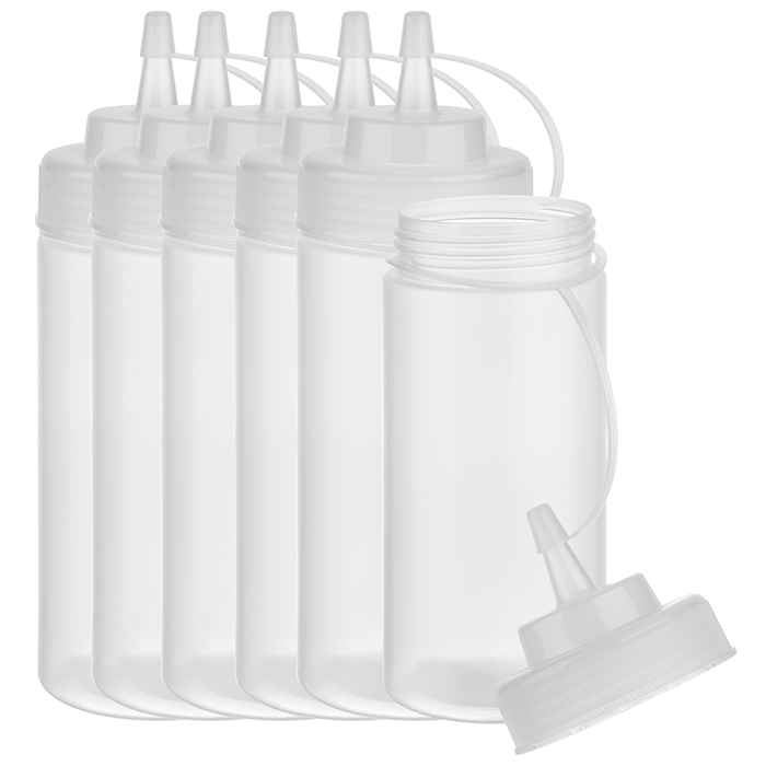 6 Piece Set Squeeze Bottles (White) - 93253 (Pack of 1)