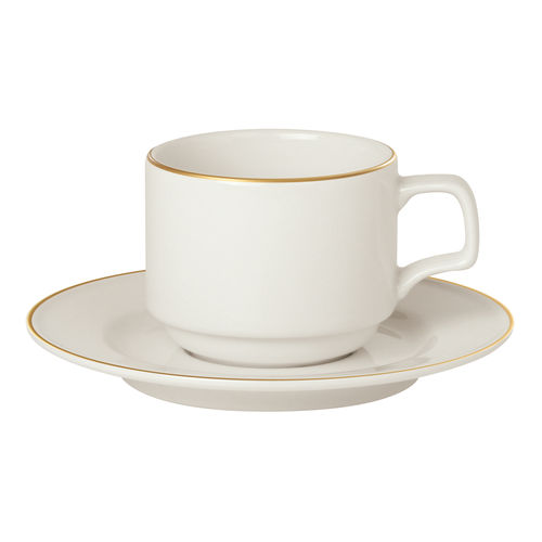 Academy Event Gold Band Saucer To Fit Stacking Cup (A322107) - A133215GB (Pack of 6)