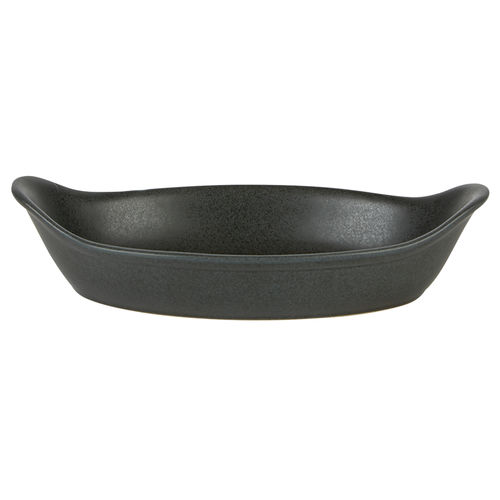 Rustico Carbon Oval Eared Dish 22cm - C31201 (Pack of 12)
