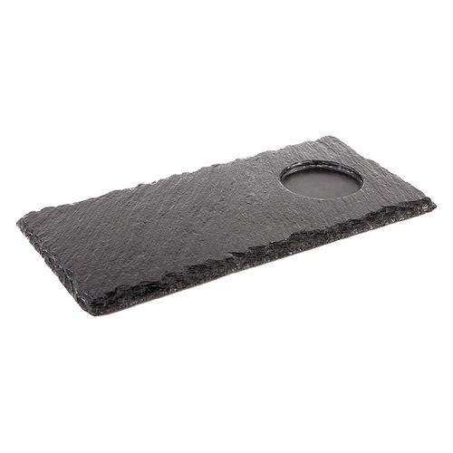 Natural Slate Tray with Recess 25x12cm - M00986 (Pack of 1)