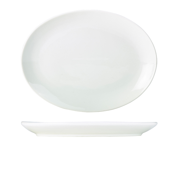 Genware Porcelain Oval Plate 36cm/14
