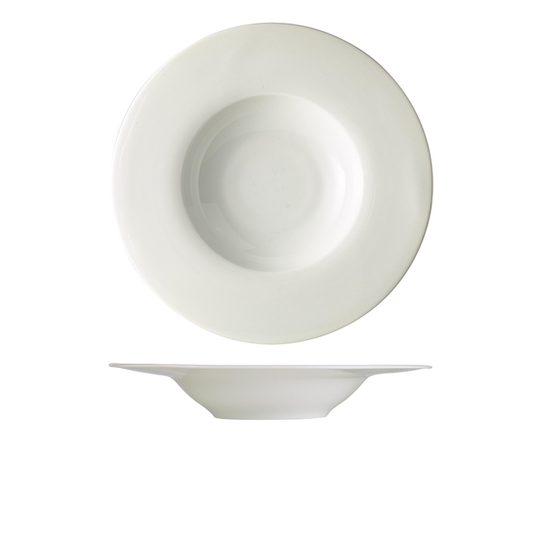 Genware Porcelain Wide Rim Pasta Plate 30cm/12