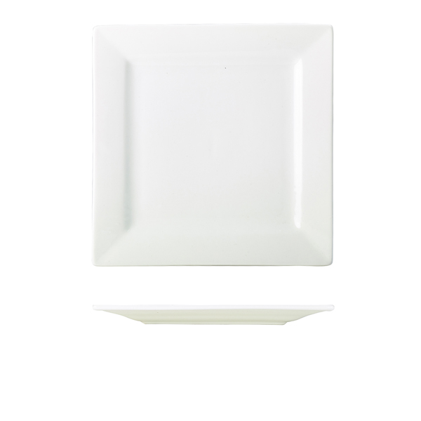 Genware Porcelain Square Plate 26cm/10.25