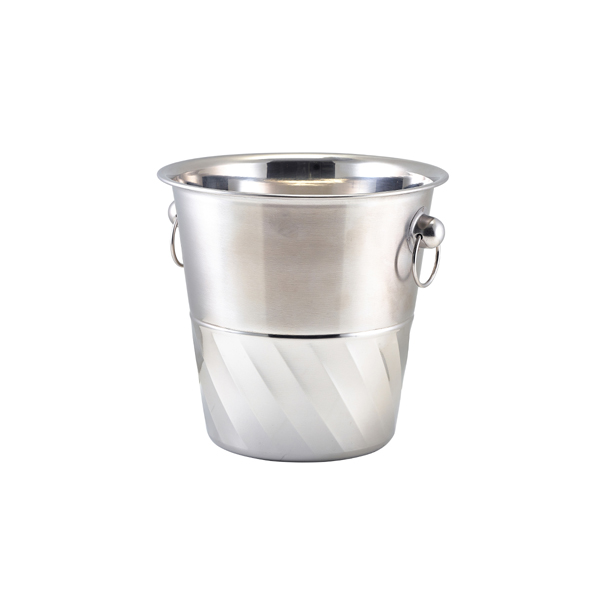 GenWare Stainless Steel Swirl Wine Bucket - 26203SW (Pack of 1)