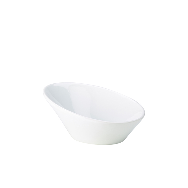 Genware Porcelain Oval Sloping Bowl 16cm/6.25