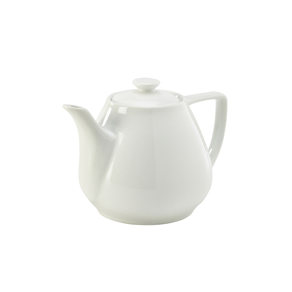 Genware Porcelain Contemporary Teapot 92cl/32oz - 394992 (Pack of 6)