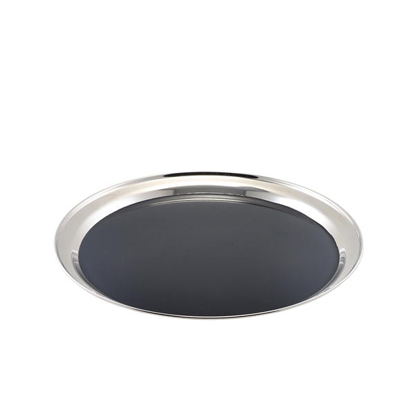 GenWare Non Slip Stainless Steel Round Tray 14