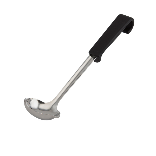 Genware Plastic Handle Sauce Ladle Black - 577-07