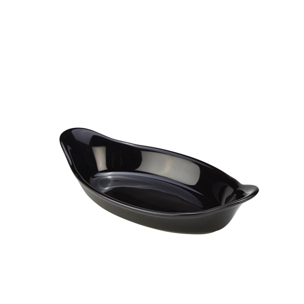 GenWare Stoneware Black Oval Eared Dish 16.5cm/6.5