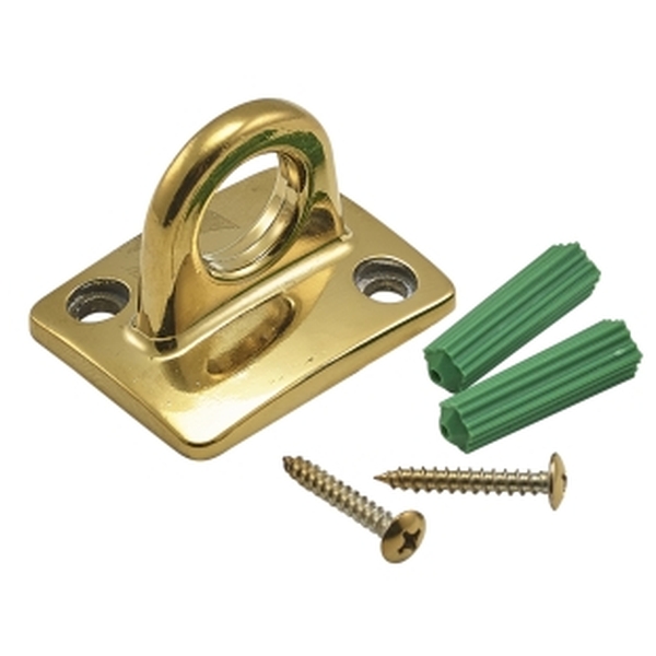 Brass Plated Wall Attachment For Barrier Rope - BH-BP