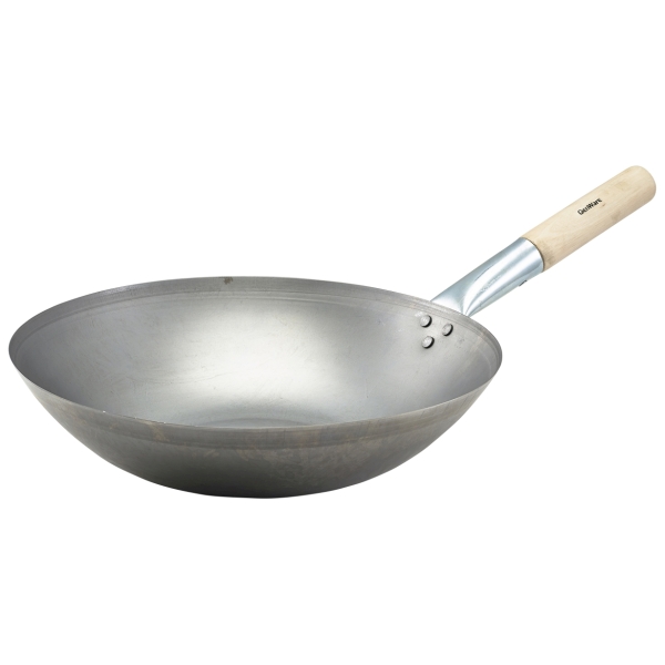 Black Iron Wok Flat Base 14