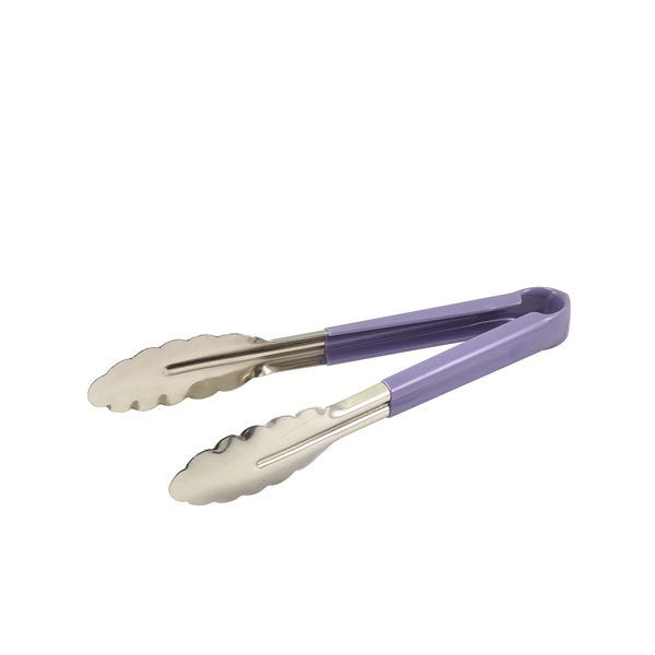 Genware Colour Coded St/St. Tong 31cm Purple - CCT31P