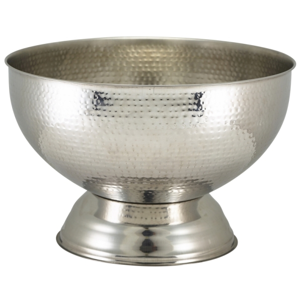 Hammered Stainless Steel Champagne Bowl 36cm - CHBWL1