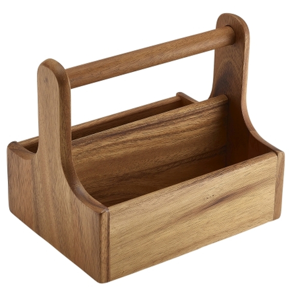 Medium Dark Wood Table Caddy - DWTC-M