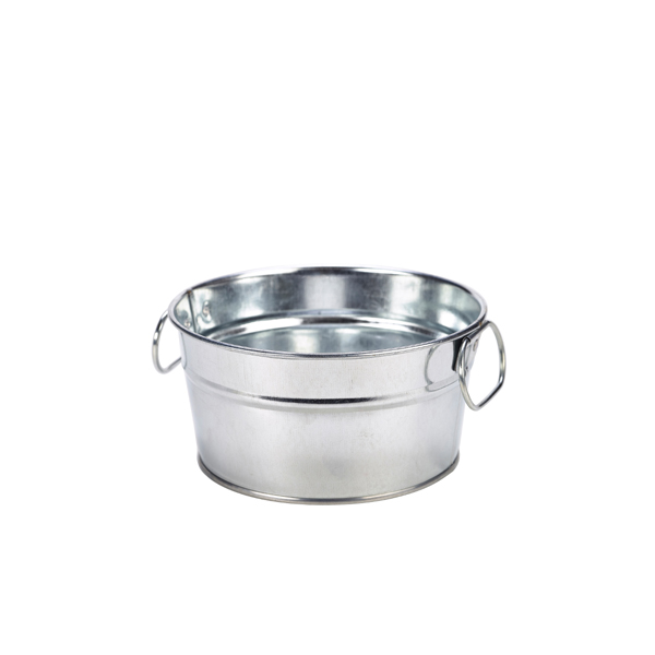 Galvanised Steel Serving Bucket 15 x 8cm - GSB15 (Pack of 6)