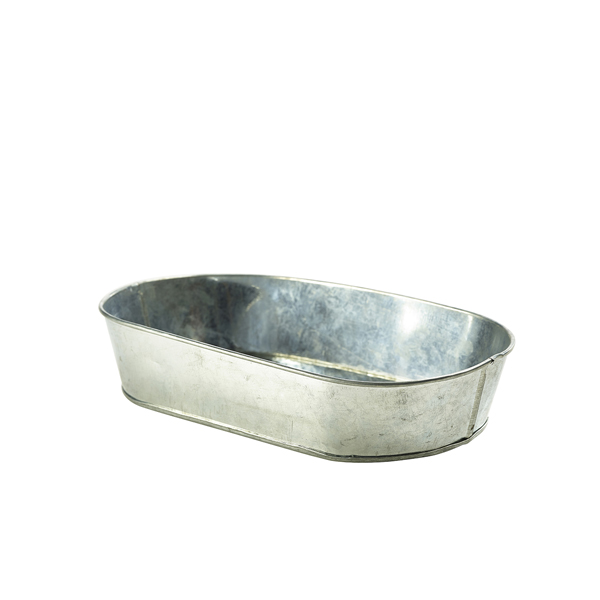 Galvanised Steel Serving Platter 24X15cm - GSP2415 (Pack of 6)