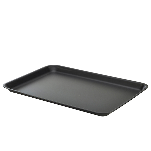 Galvanised Steel Tray 37x26.5x2cm Matt Black - GST3726BK