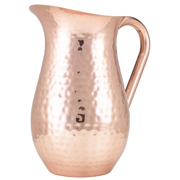 GenWare Hammered Copper Plated Water Jug 2L/67.6oz - HWJ200C