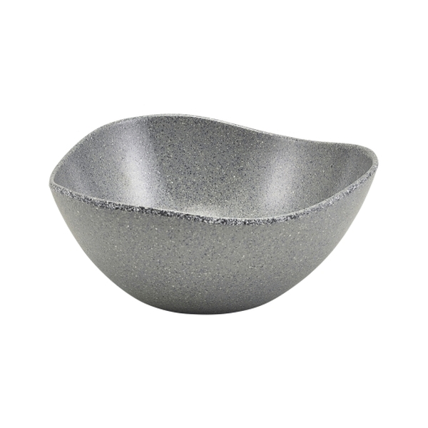 Grey Granite Melamine Triangular Buffet Bowl 25cm - MELTRB-25G