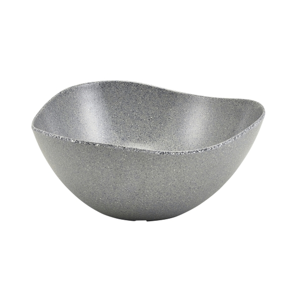 Grey Granite Melamine Triangular Buffet Bowl 28cm - MELTRB-28G
