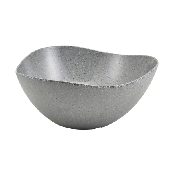 Grey Granite Melamine Triangular Buffet Bowl 35cm - MELTRB-35G