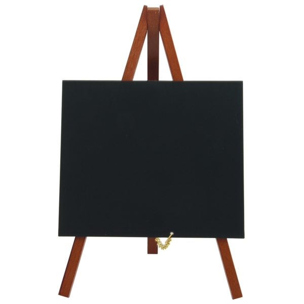 Mini Chalkboard Easel 24 X 11.5cm Mahogany Pk3 - MNI-M-KR