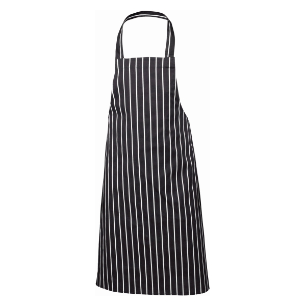 Navy Butchers Stripe Bib Apron 70cm X 100cm - NA08