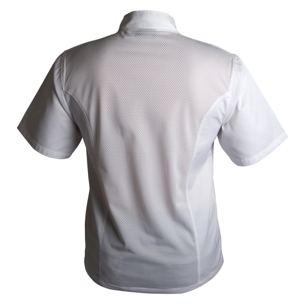 Coolback Press Stud Jacket (Short Sleeve) White L - NJ21-L