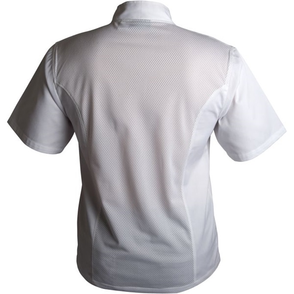 Coolback Press Stud Jacket (Short Sleeve) White XXL - NJ21-XXL