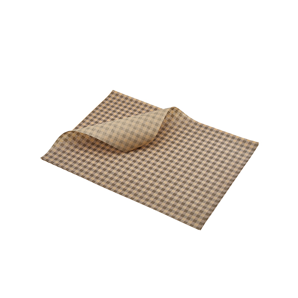 Greaseproof Paper Brown Gingham Print 35 x 25cm - PN0829LGBK (Pack of 1)