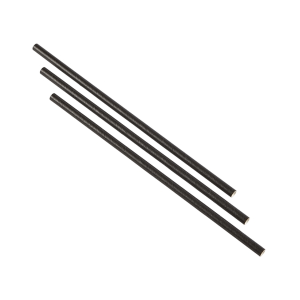 Paper Straws Black 14cm (500pcs) - PPS14PBK