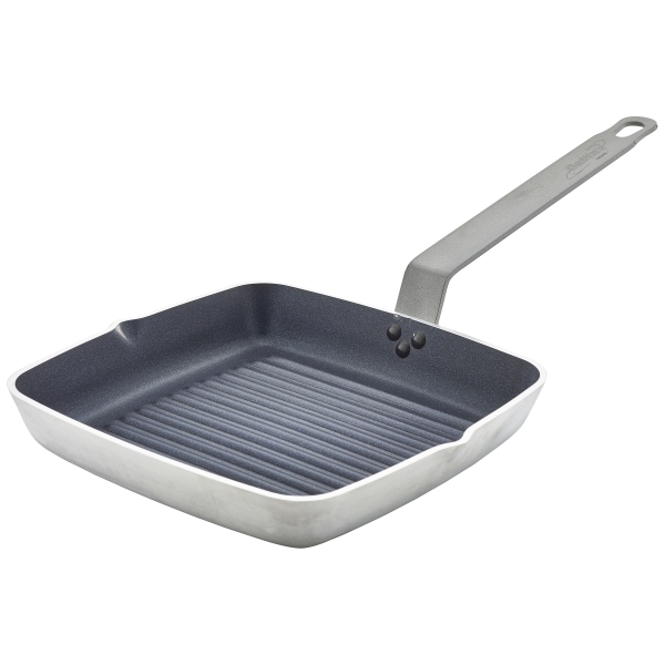 Non Stick Teflon Aluminium Square Ribbed Skillet 24cm - RB24NS