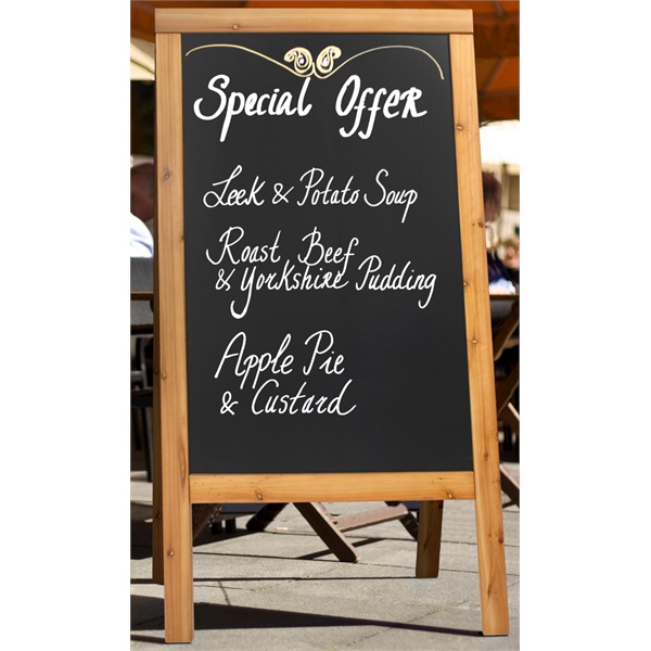 Sandwich A-Board 70X120cm Teak - SBS-TE-120