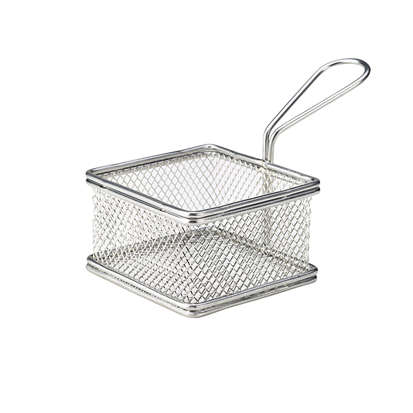 Serving Fry Basket Square 9.5X9.5X6cm - SVB10 (Pack of 6)