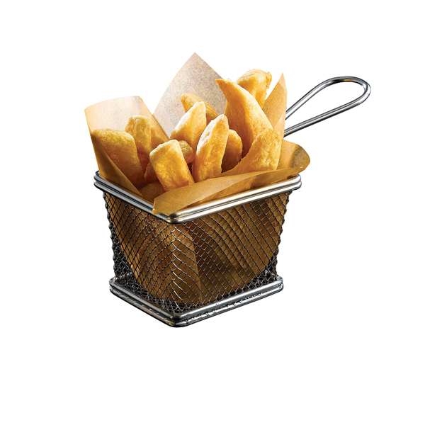 Serving Fry Basket Rectangular 12.5 X 10 X 8.5cm - SVB1210 (Pack of 6)