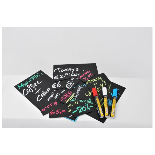 20 Price Tags A7 + 1 White Chalkmarker - TAG-A7-WT