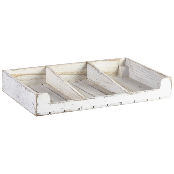 White Wash Wooden Display Crate - TR538W