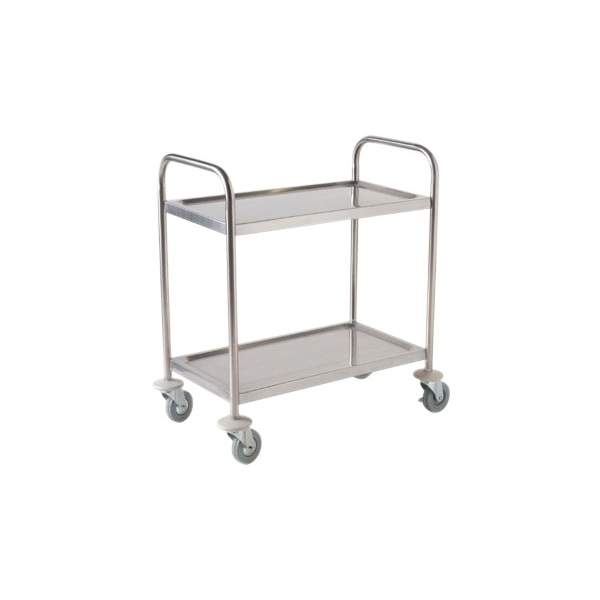 S/St. Trolley 85.5L X 53.5W X 93.3H-2 Shelves - TROL2S