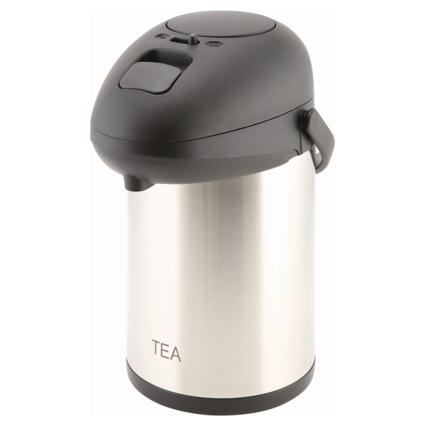 Tea Inscribed St/St Vacuum Pump Pot 2.5L - V7251TEA
