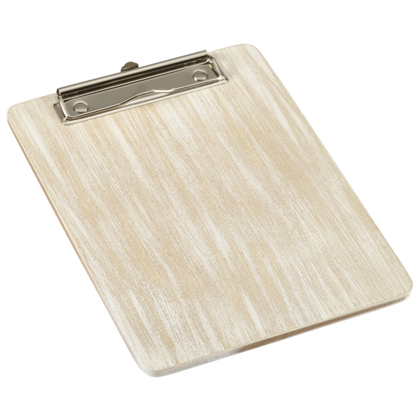 White Wash Wooden Menu Clipboard A5 18.5x24.5x0.6cm - WMC17W
