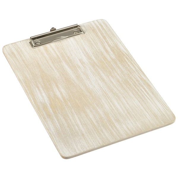 White Wash Wooden Menu Clipboard A4 24x32x0.6cm - WMC24W