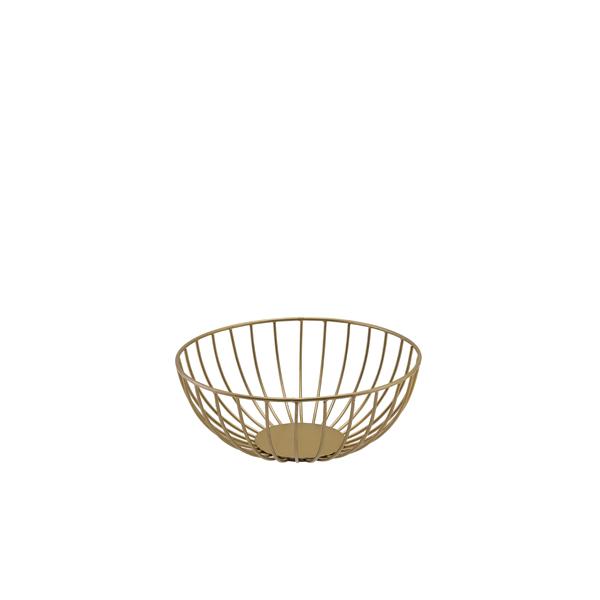 GenWare Round Gold Wire Basket 20 x 8cm - WBSR208GD